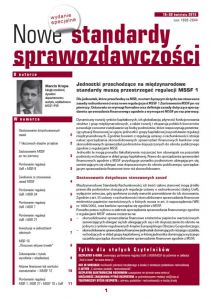 Nowe Standardy Sprawozdawczości Jednostki przechodzące na MSSF 1