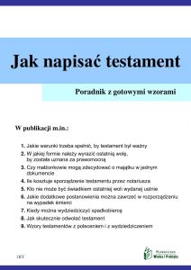 Jak napisać testament - poradnik praktyczny