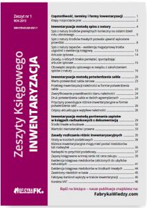 Zeszyty Księgowego. Nr 1. Inwentaryzacja