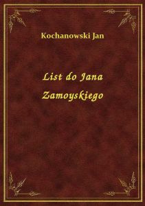 List do Jana Zamoyskiego