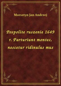 Pospolite ruszenie 1649 r. Parturiunt montes, nescetur ridinulus mus