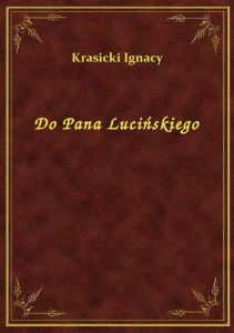 Do Pana Lucińskiego