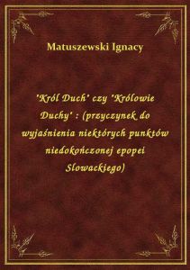 \Król Duch\ czy \Królowie Duchy\ : (przyczynek do wyjaśnienia niektórych punktów niedokończonej