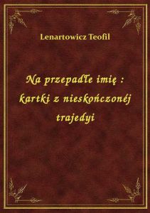 Na przepadłe imię : kartki z nieskończonéj trajedyi