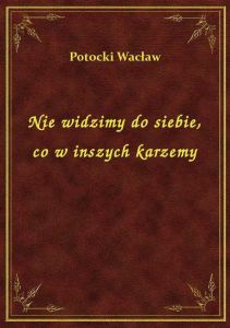 Nie widzimy do siebie, co w inszych karzemy