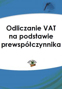 Odliczanie VAT na podstawie prewspółczynnika