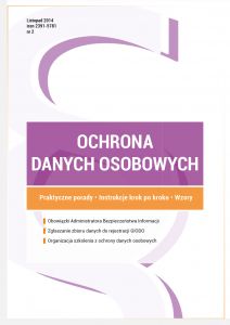 Ochrona danych osobowych - wydanie listopad 2014 r.