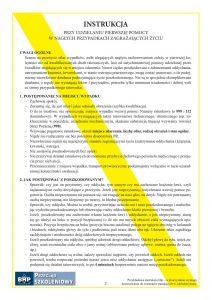 Instrukcja przy udzielaniu pierwszej pomocy w nagłych przypadkach zagrażających życiu