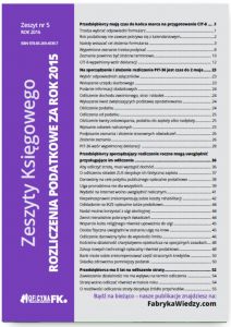 Zeszyty Księgowego nr 5. Rozliczenia podatkowe za rok 2015